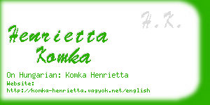 henrietta komka business card